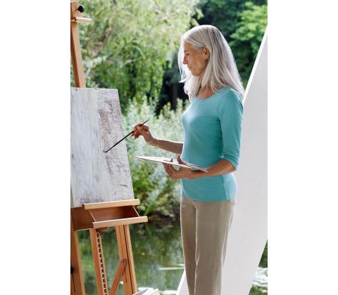 Stretch T-shirt | ¾ ærmet | dame