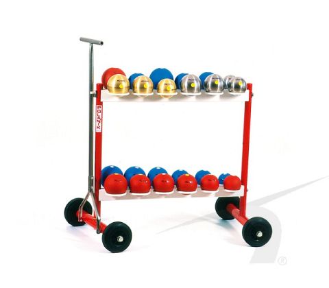 Kuglestativ på hjul med plads til 24 kugler