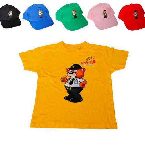  Bamse Betjent, Cap + gul t-shirt. 